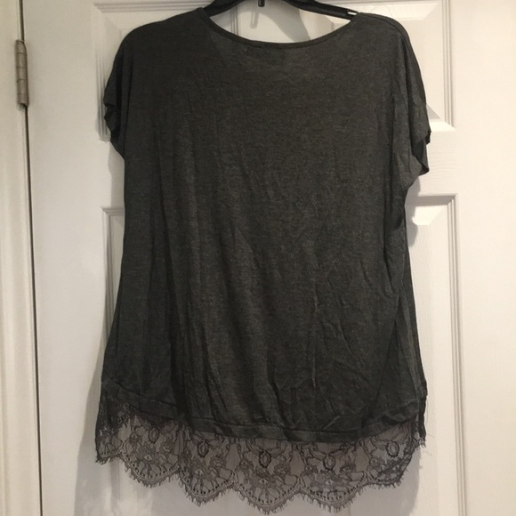 Grey and lace high low shirt!! - Picture 4 of 4
